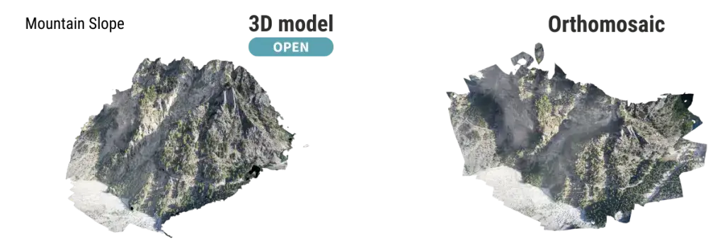Post processed drone data